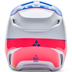 Casque cross Fox V1 Collect Bleu-Rose 2026 Derrière