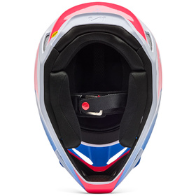 Casque cross Fox V1 Collect Bleu-Rose 2026 Dessous