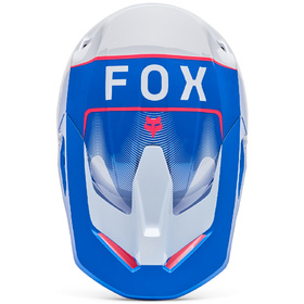 Casque cross Fox V1 Collect Bleu-Rose 2026 Dessus