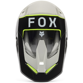 Casque cross Fox V1 Collect Gris-Jaune 2026 Dessus