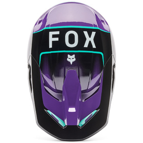 Casque cross Fox V1 Collect Violet 2026 Dessus