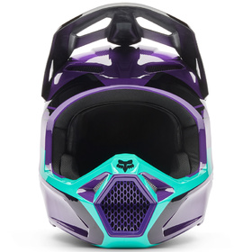 Casque cross Fox V1 Collect Violet 2026 Devant