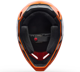Casque cross Fox V1 Draft Orange 2027 Dessous