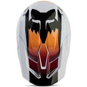 Casque cross Fox V1 Flora Blanc 2024 Dessus