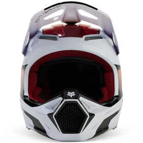 Casque cross Fox V1 Flora Blanc 2024 Devant