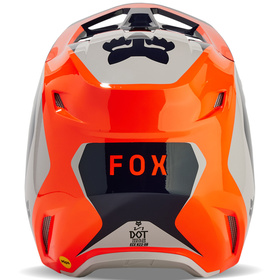 Casque cross Fox V1 Nitro Orange Fluo 2024 Derrière