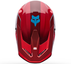 Casque cross Fox V1 Raid Rouge 2027 Dessus