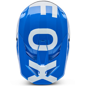 Casque cross Fox V1 Shield Bleu 2026 Dessus