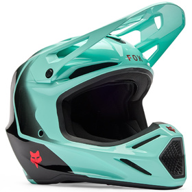 Casque cross Fox V3 Drip Turquoise 2026
