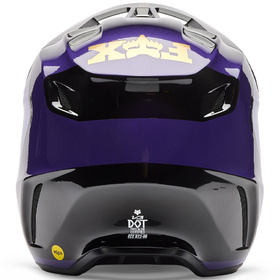 Casque cross Fox V3 Drip Violet 2026 Derrière