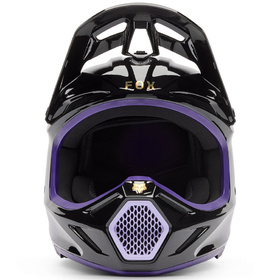 Casque cross Fox V3 Drip Violet 2026 Devant
