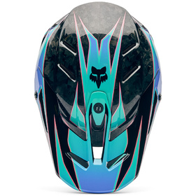 Casque cross Fox V3 RS Canvas Aqua 2026 Dessus