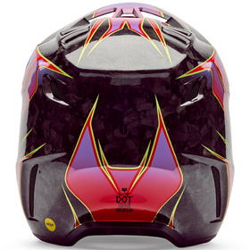 Casque cross Fox V3 RS Canvas Rouge 2026 Derrière
