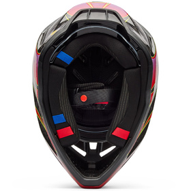 Casque cross Fox V3 RS Canvas Rouge 2026 Dessous