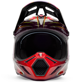 Casque cross Fox V3 RS Canvas Rouge 2026 Devant