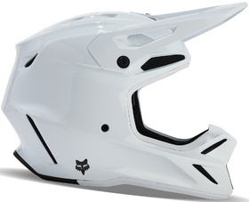 Casque cross Fox V3 RS Carbon Solid Blanc 2024