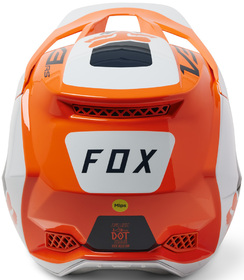 Casque cross Fox V3 RS Efekt Orange Fluo Derrière