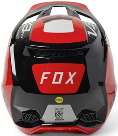 Casque cross Fox V3 RS Efekt Rouge Fluo Derrière