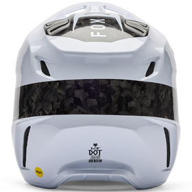 Casque cross Fox V3 RS Fracture Blanc 2026 Derrière