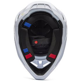 Casque cross Fox V3 RS Fracture Blanc 2026 Dessous