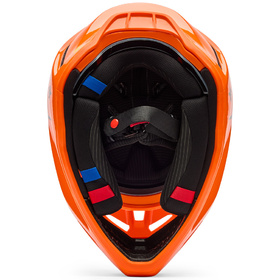 Casque cross Fox V3 RS Fracture Orange Fluo 2026 Dessous