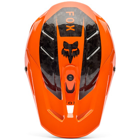 Casque cross Fox V3 RS Fracture Orange Fluo 2026 Dessus