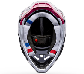 Casque cross Fox V3 RS Tactile Blanc 2026 Dessous