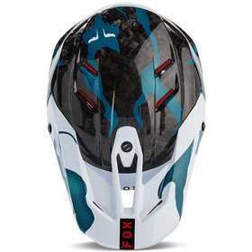 Casque cross Fox V3 RS Withered 2024 Dessus