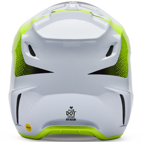 Casque cross Fox V3 Tine Blanc 2026 Derrière