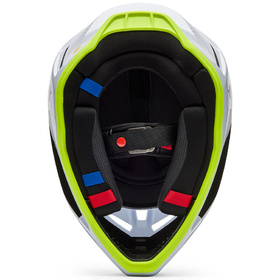 Casque cross Fox V3 Tine Blanc 2026 Dessous