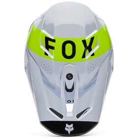 Casque cross Fox V3 Tine Blanc 2026 Dessus