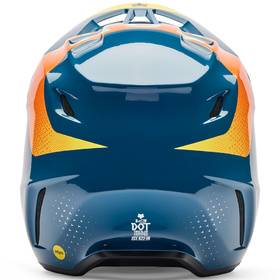 Casque cross Fox V3 Tine Bleu 2026 Derrière