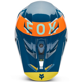 Casque cross Fox V3 Tine Bleu 2026 Dessus