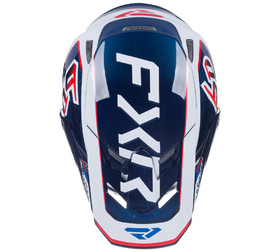 Casque cross FXR 6D ATR-3 FIM Bleu 2026 Dessus