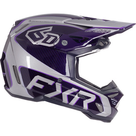 Casque cross FXR 6D ATR-3 FIM Grey-Purple 2027 Côté