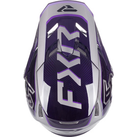 Casque cross FXR 6D ATR-3 FIM Grey-Purple 2027 Dessus