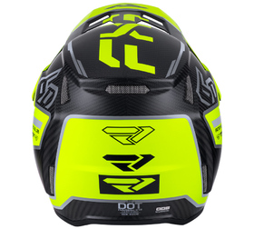 Casque cross FXR 6D ATR-3 FIM Jaune Fluo 2026 Derrière