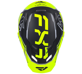 Casque cross FXR 6D ATR-3 FIM Jaune Fluo 2026 Dessus