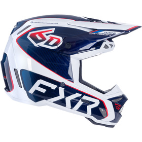 Casque cross FXR 6D ATR-3 FIM Red-Blue 2027 Côté