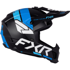 Casque cross FXR Clutch Blue-Cyan 2027 Côté