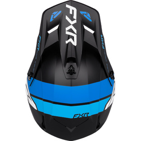 Casque cross FXR Clutch Blue-Cyan 2027 Dessus