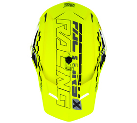 Casque cross FXR Clutch Race Div Jaune Fluo 2026 Dessus