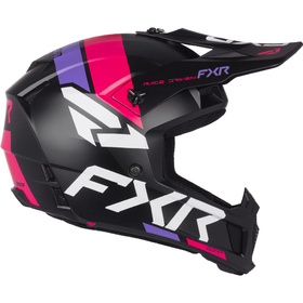 Casque cross FXR Clutch Razz-Lavender 2027 Côté