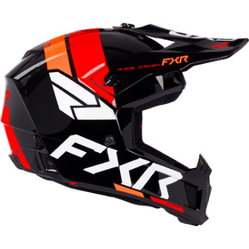 Casque cross FXR Clutch Red-Orange 2027 Côté