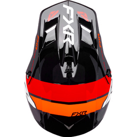 Casque cross FXR Clutch Red-Orange 2027 Dessus