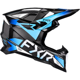 Casque cross FXR Helium Alpha Carbon Aurora 2027 Côté
