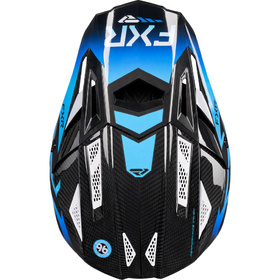 Casque cross FXR Helium Alpha Carbon Aurora 2027 Dessus
