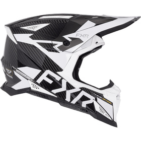 Casque cross FXR Helium Alpha Carbon Tux 2027 Côté