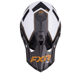 Casque cross FXR Helium Carbon Gold 2026 Dessus