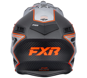 Casque cross FXR Helium Carbon Orange 2026 Derrière